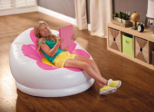 Fauteuil gonflable Fleur Rose