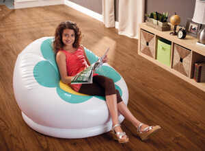 Fauteuil gonflable Fleur Vert