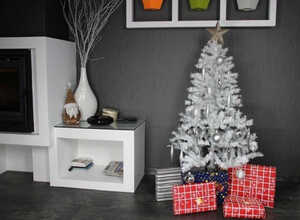 Sapin de Noel artificiel de Luxe Blanc 120 cm