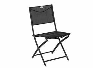 Chaise de jardin pliante métal Modula Noir/Noir