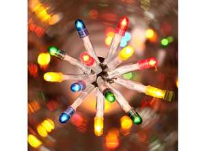 Guirlande Noël intérieur 80 lucioles Clignotante 4.00 m Multicolore