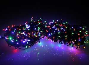 Guirlande de Noël extérieur Duo LED 24 m Multicolore / Blanc chaud