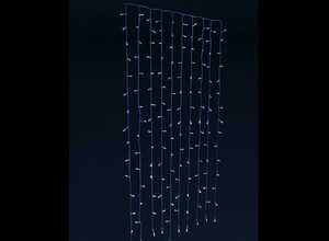 Guirlande de Noël Rideau Lumineux 8 Fonctions 400 LED Bleu
