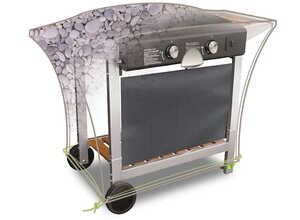 Housse chariot plancha 110 x 60 x 60 cm - Galets