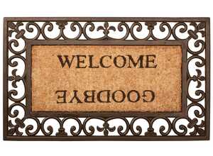 Paillasson tapis Welcome Goodbye caoutchouc coco - 76 x 45 cm Paillasson tapis Welcome Goodbye caoutchouc coco - 76 x 45 cm