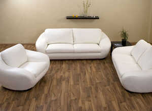 Canapé cuir Boo - 3 places + 2 places + 1 fauteuil - Rouge Canapé cuir Boo - 3 places + 2 places + 1 fauteuil - Rouge