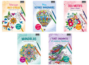 crelando® Livre de coloriage adulte, 80 motifs