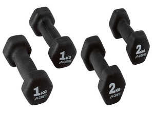 CRIVIT Lot de 2 haltères de 1 kg ou 2 kg