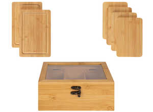 ERNESTO® Lot de planches à découper ou boîte à thé