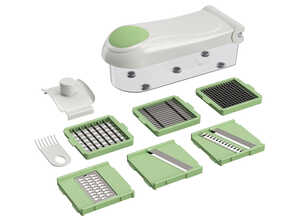 ERNESTO® Mandoline multifonction avec 6 lames, en acier inoxydable