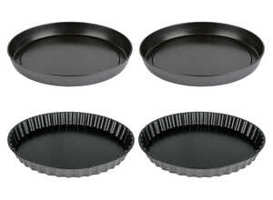 ERNESTO® Moules à pizza / Moules à quiche et tarte, 2 pièces
