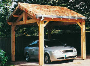 Garage bois - 15 m² - 5.00 x 3.00 x 3.75 m