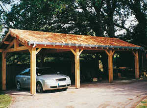 Garage bois - 45 m² - 5.00 x 9.00 x 3.75 m