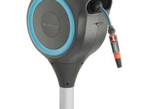GARDENA Dévidoir automatique sur pic RollUp S 15 m liseret bleu GARDENA Dévidoir automatique sur pic RollUp S 15 m liseret bleu