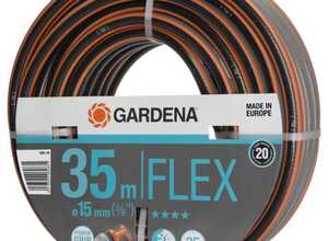 GARDENA Tuyau d'arrosage Comfort FLEX – Longueur 35m – Ø15mm – Anti-nœud et indéformable – Garantie 20 ans