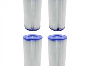 Lot de 4 cartouches de filtration pour pompe de piscine - Type III - A-C