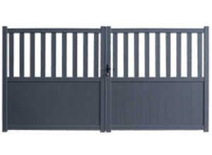Pack portail aluminium double battants 3.5m BENDIGO et portillon Pack portail aluminium double battants 3.5m BENDIGO et portillon