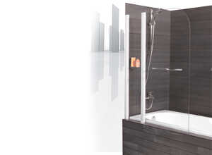 Pare Baignoire Caïman XXL 2 volets - 110 x 141 cm Pare Baignoire Caïman XXL 2 volets - 110 x 141 cm