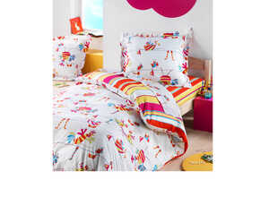 Parure housse de couette Poule et Pill