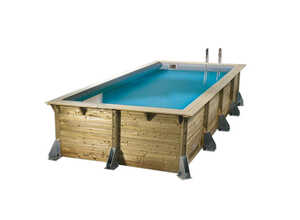 Piscine bois Sunwater 5,55 x 3,00 x 1,40 m - Liner bleu - Ubbink Piscine bois Sunwater 5,55 x 3,00 x 1,40 m - Liner bleu - Ubbink