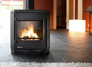 Poêle à bois en fonte Carolo - Anthracite