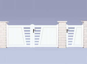Portail PVC Valbonne 3 m + portillon