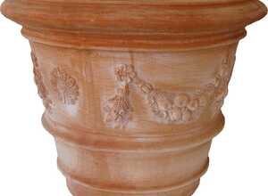 Pot Toscane décoré en terre cuite naturelle Ø60xH48 Pot Toscane décoré en terre cuite naturelle Ø60xH48