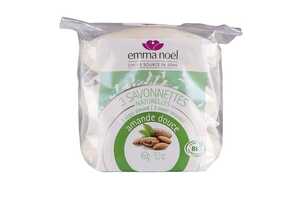 Savonnettes à l’amande douce bio en sachets de 3 x 150 g