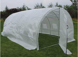 Serre tunnel de jardin avec porte Mimosa - 220g/m2 - 18m² - 6 x 3 x 2 m Serre tunnel de jardin avec porte Mimosa - 220g/m2 - 18m² - 6 x 3 x 2 m