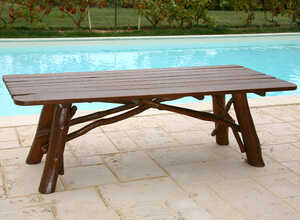 Table de jardin - dimensions : L 160 x P 85 x H 73 cm Table de jardin - dimensions : L 160 x P 85 x H 73 cm
