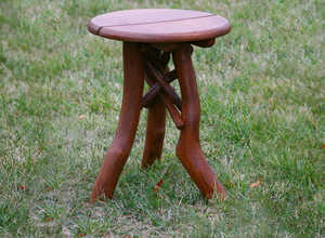Tabouret jardin - Bois lasuré - lot de 2 Tabouret jardin - Bois lasuré - lot de 2