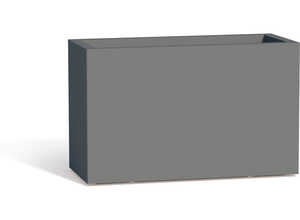Jardinière Flowerpot en résine Rectangulaire 80X35 CM Gris - TKM Jardinière Flowerpot en résine Rectangulaire 80X35 CM Gris - TKM