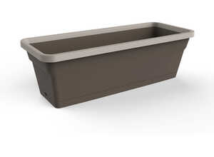 Jardinière Style 50,8x20,3x15,8cm 10,5L - Taupe/Moka - EDA Jardinière Style 50,8x20,3x15,8cm 10,5L - Taupe/Moka - EDA