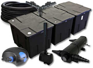 Kit de filtration bassin 90000l 36W UVC 100W éco Pompe Tuyau Fontaine - WILTEC Kit de filtration bassin 90000l 36W UVC 100W éco Pompe Tuyau Fontaine - WILTEC