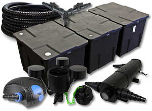 Kit de filtration bassin 90000l 36W UVC 100W éco Pompe Tuyau Skimmer - WILTEC Kit de filtration bassin 90000l 36W UVC 100W éco Pompe Tuyau Skimmer - WILTEC