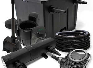 Kit de filtration de bassin 12000l UVC 18W Pompe Skimmer Fontaine - WILTEC Kit de filtration de bassin 12000l UVC 18W Pompe Skimmer Fontaine - WILTEC