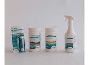 Kit de traitement de base galets de chlore Bayrol pour bassin jusqu'à 10 m³ + Nettoyant ligne d'eau