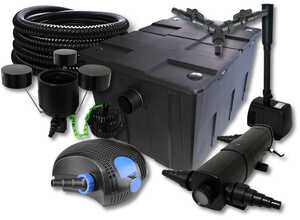Kit filtration bassin 60000l 18W UVC 100W Pompe Tuyau Skimmer Fontaine - WILTEC Kit filtration bassin 60000l 18W UVC 100W Pompe Tuyau Skimmer Fontaine - WILTEC