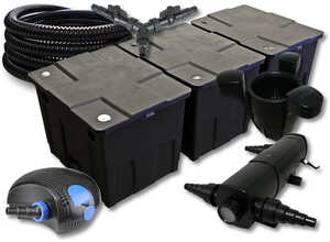 Kit filtration de bassin 90000l 24W UVC 100W éco Pompe Tuyau Skimmer - WILTEC Kit filtration de bassin 90000l 24W UVC 100W éco Pompe Tuyau Skimmer - WILTEC