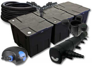 Kit filtration de bassin 90000l 72W UVC 100W éco Pompe Tuyau Skimmer - WILTEC Kit filtration de bassin 90000l 72W UVC 100W éco Pompe Tuyau Skimmer - WILTEC