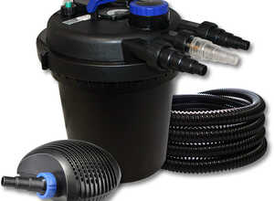 Kit filtration de bassin à pression 10000l 11W UVC 40W éco Pompe Tuyau - WILTEC Kit filtration de bassin à pression 10000l 11W UVC 40W éco Pompe Tuyau - WILTEC