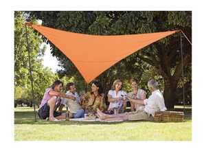 Kit voile d'ombrage triangulaire 3,60 x 3,60 m - Terracotta - JARDIDECO