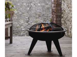 La Hacienda - Braséro 2en1 diamètre 80 cm (grille de cuisson + pare étincelles + barre de protection) - URBAN 880
