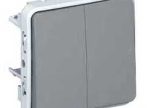 LEGRAND - Mécanisme double poussoir NO + NF gris composable - Plexo - 069545