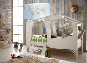 Lit Cabane - 218 x 101.5 x 158 cm - Taupe/beige Lit Cabane - 218 x 101.5 x 158 cm - Taupe/beige