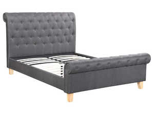 Lit double Noa - 160 x 200 cm - Gris Lit double Noa - 160 x 200 cm - Gris