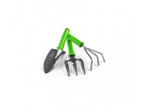 Lot de 3 outils de jardin: transplantoir, griffe et fourche à fleurs - OSE