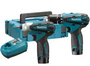 MAKITA Pack Perceuse visseuse 10.8V DF330D + visseuse à chocs TD090D (2x1.3AH) en coffret MAKPAC - MAKITA - LCT204J MAKITA Pack Perceuse visseuse 10.8V DF330D + visseuse à chocs TD090D (2x1.3AH) en coffret MAKPAC - MAKITA - LCT204J