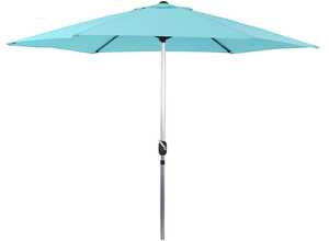 Parasol jardin droit Alu Sol - Rond - Ø 3m - Bleu Parasol jardin droit Alu Sol - Rond - Ø 3m - Bleu