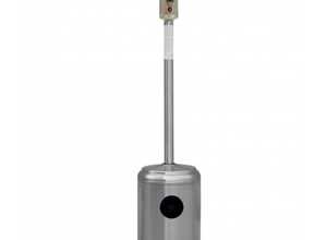 Parasol chauffant à gaz puissance réglable de 5 à 13 KW - Inox - L 81 x l 81 x H 225 - MA MAISON MES TENDANCES